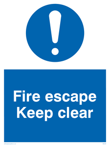 MQ226: fire escape keep clear