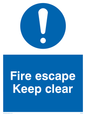 MQ226: fire escape keep clear