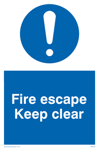 MQ226: fire escape keep clear