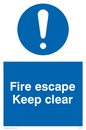 MQ226: fire escape keep clear