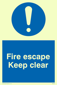 MQ226: fire escape keep clear