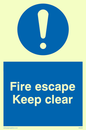 MQ226: fire escape keep clear