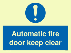 MQ245: automatic fire door keep clear