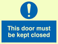 MQ641: this door must be kept closed