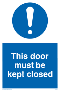 MQ641: this door must be kept closed