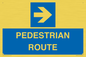 MR12815: PEDESTRIAN ROUTE - right arrow