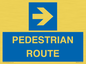 MR12815: PEDESTRIAN ROUTE - right arrow