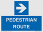 MR12815: PEDESTRIAN ROUTE - right arrow