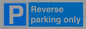 MR13797: Reverse parking only
