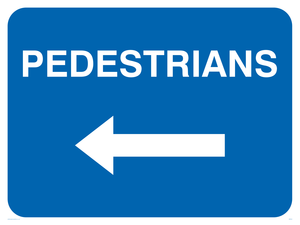 MR552: pedestrians arrow left