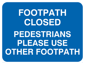MR553: Footpath closed use other
