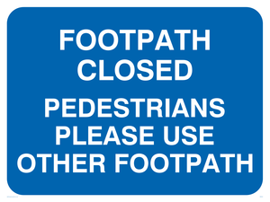 MR553: Footpath closed use other