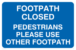 MR553: Footpath closed use other