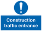 MR5716: Construction traffic entrance Mandatory Sign
