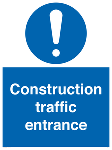 MR5716: Construction traffic entrance Mandatory Sign