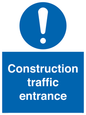 MR5716: Construction traffic entrance Mandatory Sign