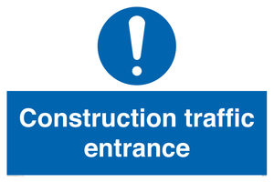 MR5716: Construction traffic entrance Mandatory Sign