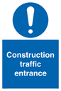 MR5716: Construction traffic entrance Mandatory Sign