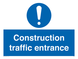 MR5716: Construction traffic entrance Mandatory Sign