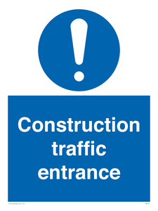 MR5716: Construction traffic entrance Mandatory Sign