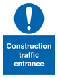 MR5716: Construction traffic entrance Mandatory Sign