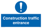 MR5716: Construction traffic entrance Mandatory Sign