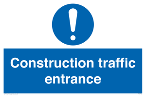 MR5716: Construction traffic entrance Mandatory Sign