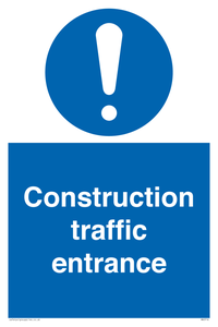MR5716: Construction traffic entrance Mandatory Sign