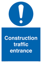MR5716: Construction traffic entrance Mandatory Sign