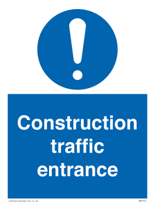 MR5716: Construction traffic entrance Mandatory Sign