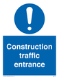 MR5716: Construction traffic entrance Mandatory Sign