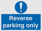 MR5728: Reverse parking only Mandatory Sign