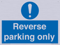 MR5728: Reverse parking only Mandatory Sign