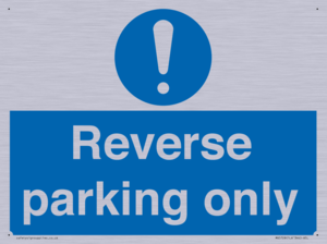 MR5728: Reverse parking only Mandatory Sign