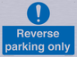 MR5728: Reverse parking only Mandatory Sign