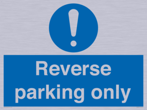 MR5728: Reverse parking only Mandatory Sign