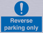 MR5728: Reverse parking only Mandatory Sign