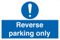 MR5728: Reverse parking only Mandatory Sign
