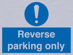 MR5728: Reverse parking only Mandatory Sign