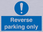 MR5728: Reverse parking only Mandatory Sign