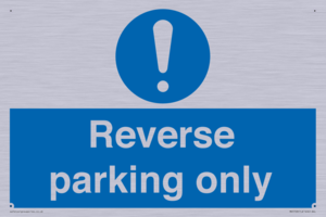 MR5728: Reverse parking only Mandatory Sign