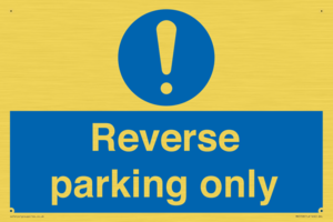 MR5728: Reverse parking only Mandatory Sign