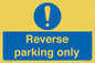 MR5728: Reverse parking only Mandatory Sign