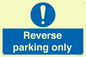 MR5728: Reverse parking only Mandatory Sign
