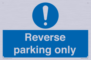 MR5728: Reverse parking only Mandatory Sign