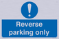 MR5728: Reverse parking only Mandatory Sign