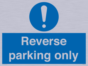 MR5728: Reverse parking only Mandatory Sign