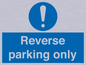 MR5728: Reverse parking only Mandatory Sign