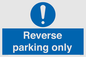 MR5728: Reverse parking only Mandatory Sign