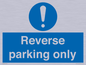 MR5728: Reverse parking only Mandatory Sign